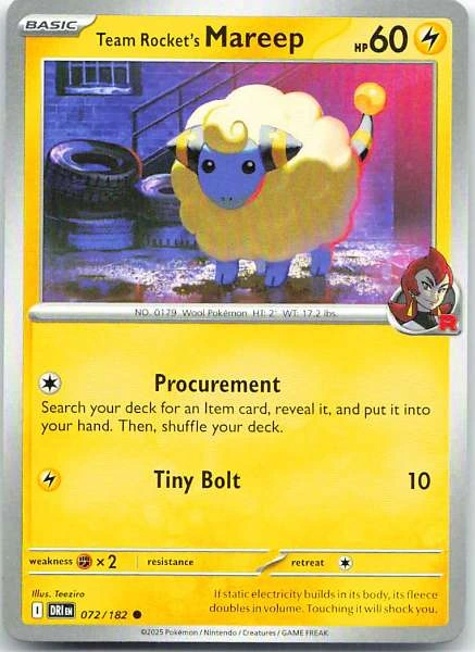 Team Rocket's Mareep - Destined Rivals #072/182