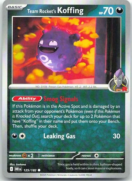 Team Rocket's Koffing - Destined Rivals #125/182
