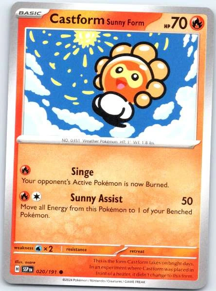 Castform Sunny Form - Surging Sparks #020/191