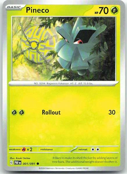 Pineco - Paldean Fates #001/091