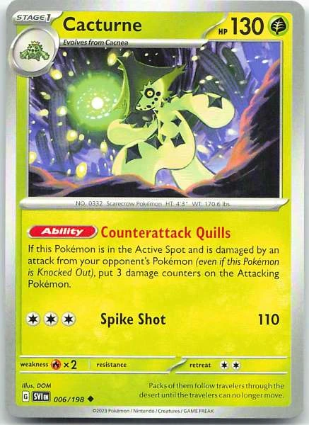 Cacturne - Scarlet & Violet Base Set #006/198