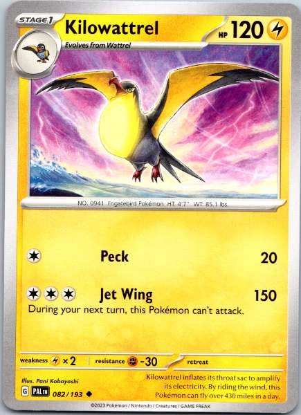 Kilowattrel - Paldea Evolved #082/193