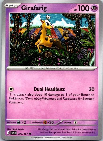 Girafarig - Twilight Masquerade #083/167