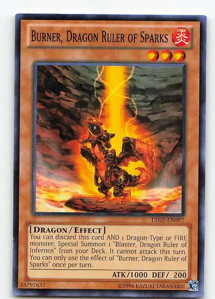 Burner, Dragon Ruler of Sparks - Lord of the Tachyon Galaxy #LTGY-EN097