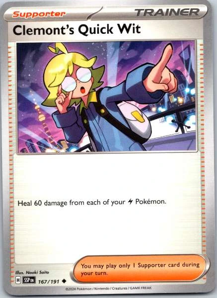 Clemont's Quick Wit - Surging Sparks #167/191