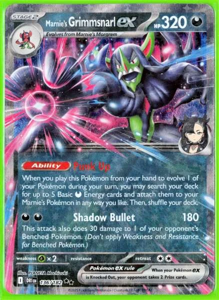 Marnie's Grimmsnarl ex - Destined Rivals #136/182
