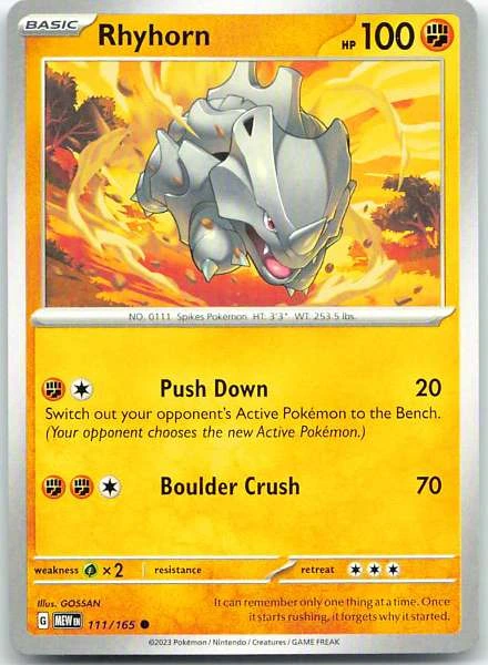 Rhyhorn - 151 #111/165