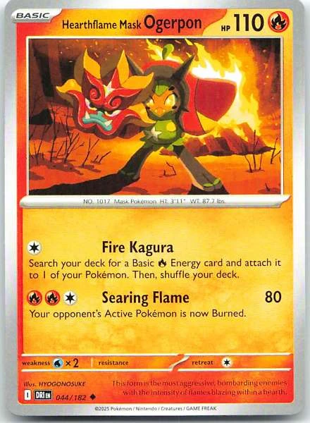 Hearthflame Mask Ogerpon - Destined Rivals #044/182