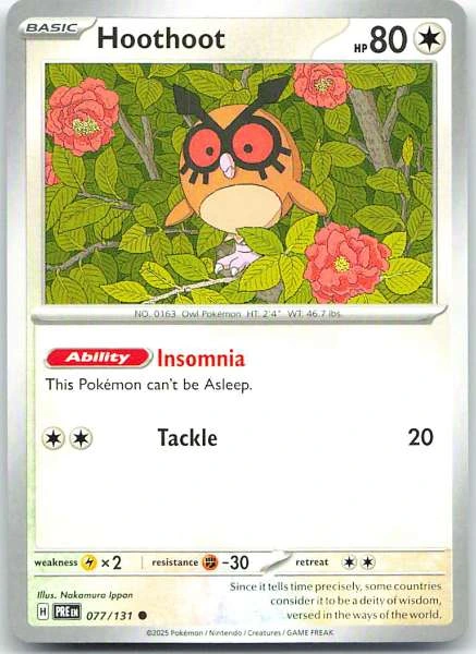 Hoothoot - Prismatic Evolutions #077/131