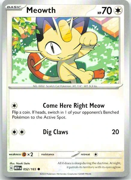 Meowth - Scarlet & Violet-151 #052/165