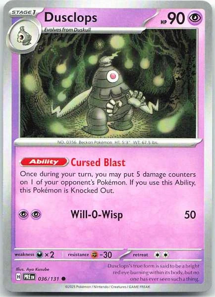 Dusclops - Prismatic Evolutions #036/131