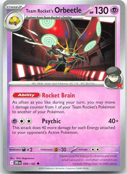 Team Rocket's Orbeetle - Destined Rivals #089/182