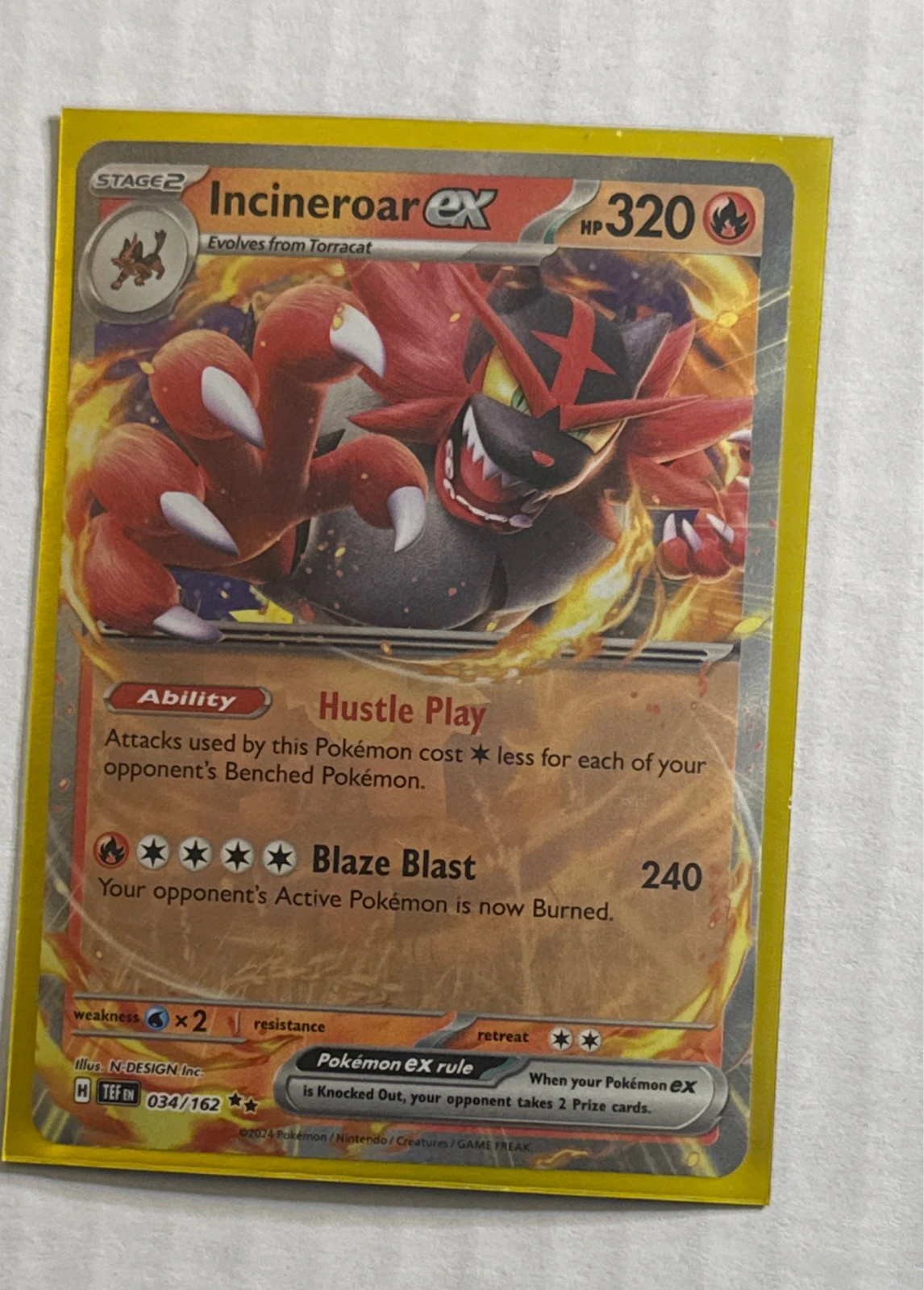 Incineroar ex - Temporal Forces #034/162