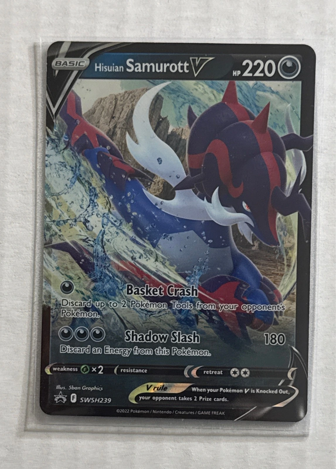 Hisuian Samurott V - Sword & Shield Black Star Promos #SWSH239