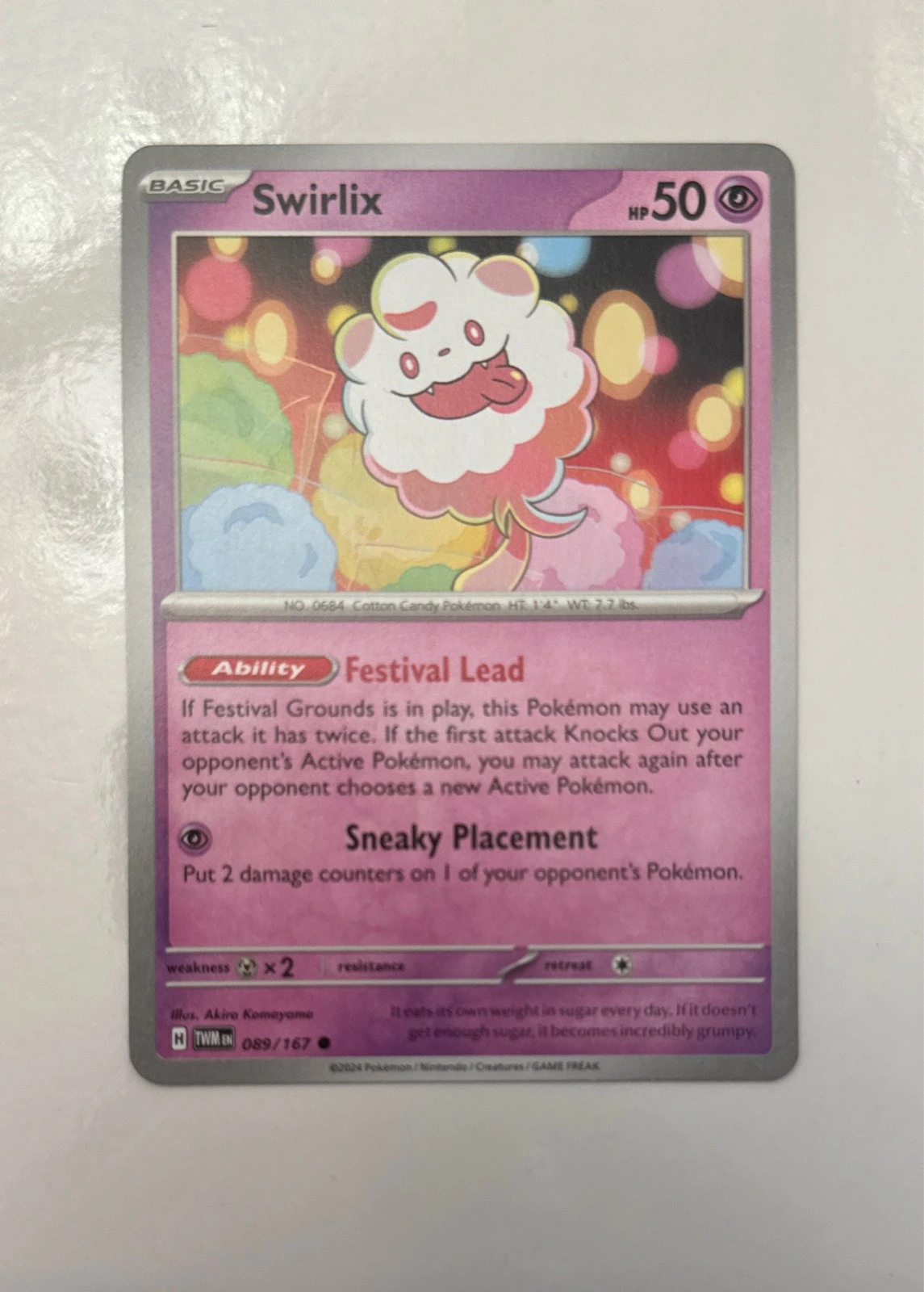 Pokemon TCG SV06: Twilight Masquerade Swirlix 089/167 #089/167