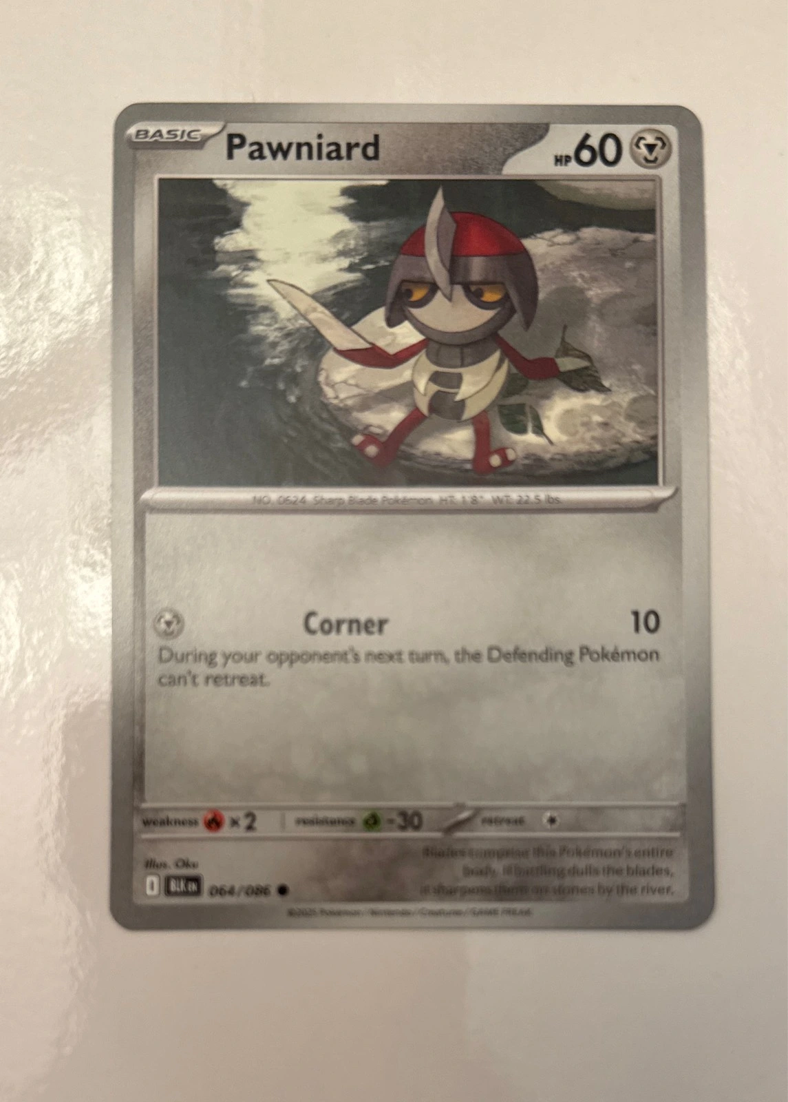Pokemon Pawniard 064/086 Black Bolt Common EN - Black & White #064/086