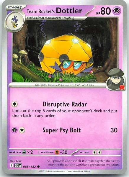 Team Rocket's Dottler - Destined Rivals #088/182