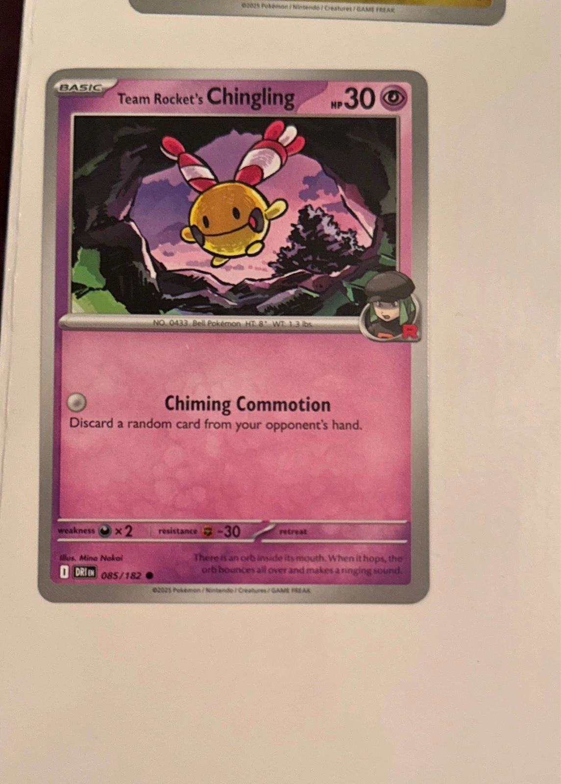 Team Rocket's Chingling - Pokémon #085/182