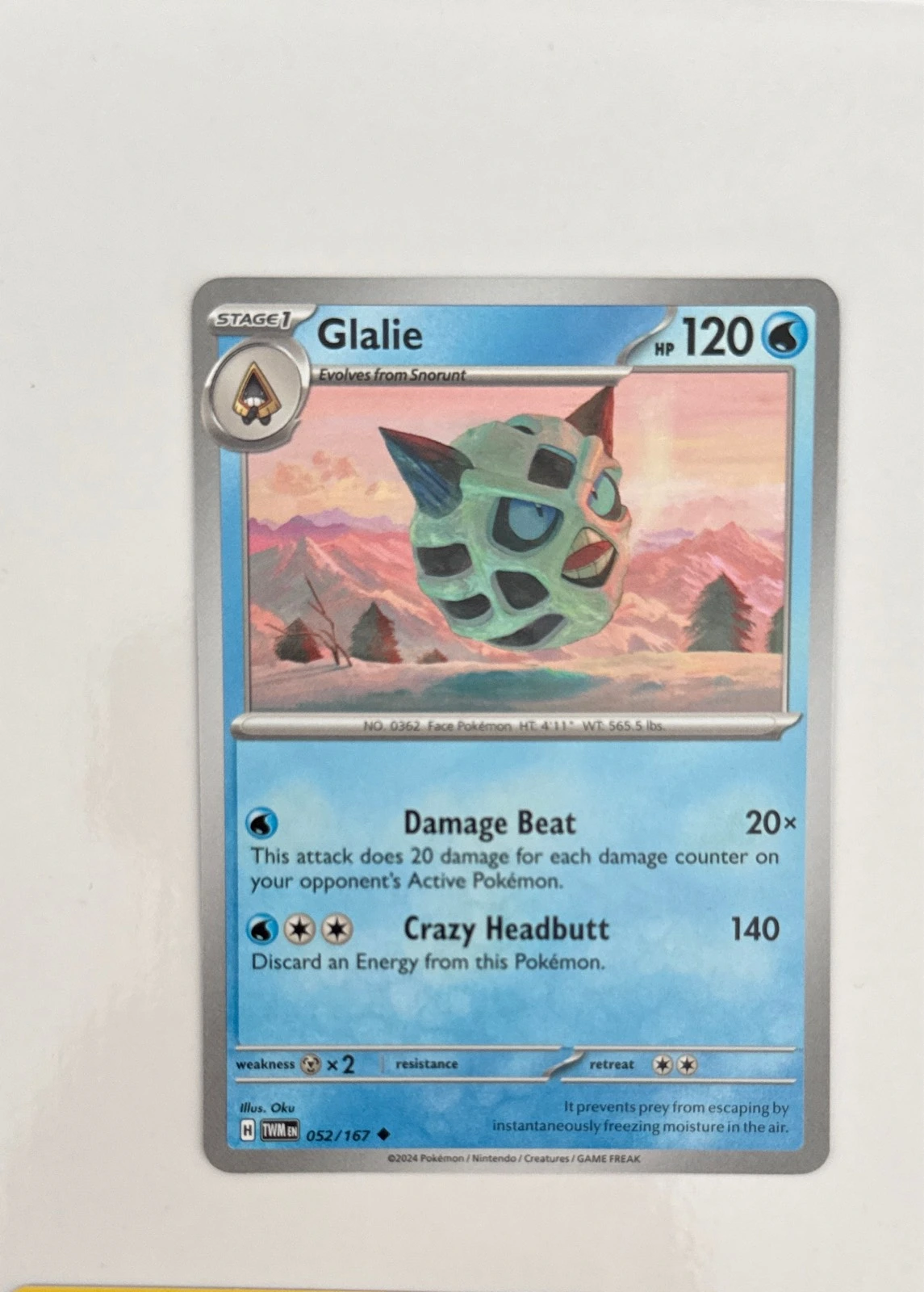 Glalie - Twilight Masquerade #052/167