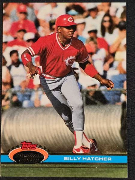 Billy Hatcher - 1986 Fleer / 1991 Stadium Club #371