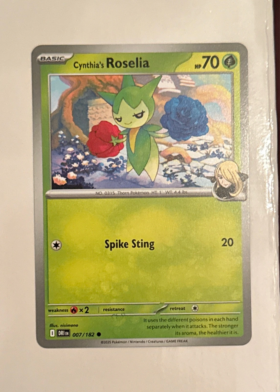 Cynthia's Roselia - Prismatic Evolutions #007/182