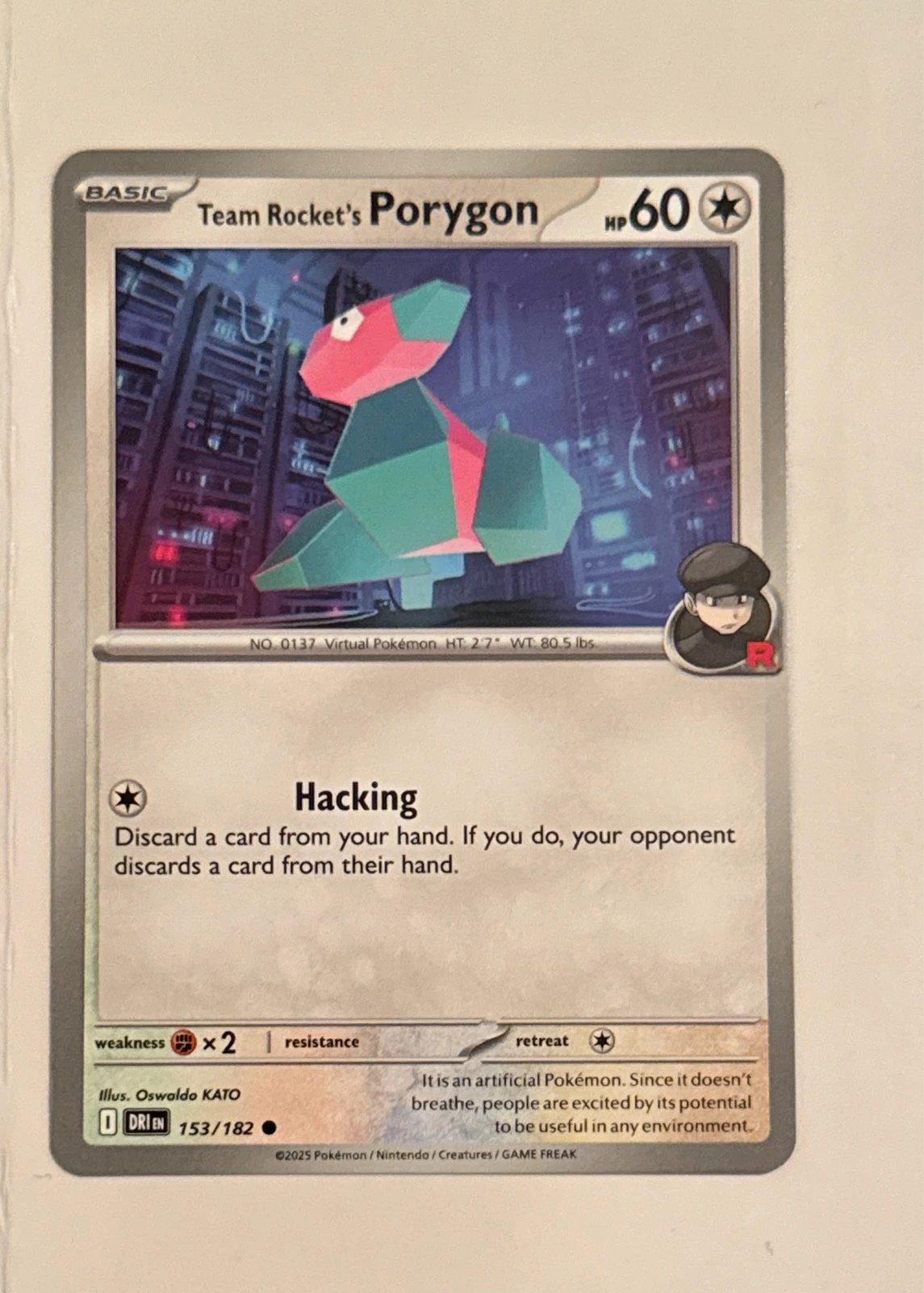 Team Rocket's Porygon - Pokémon TCG: Scarlet & Violet—Prismatic Evolutions #153/182