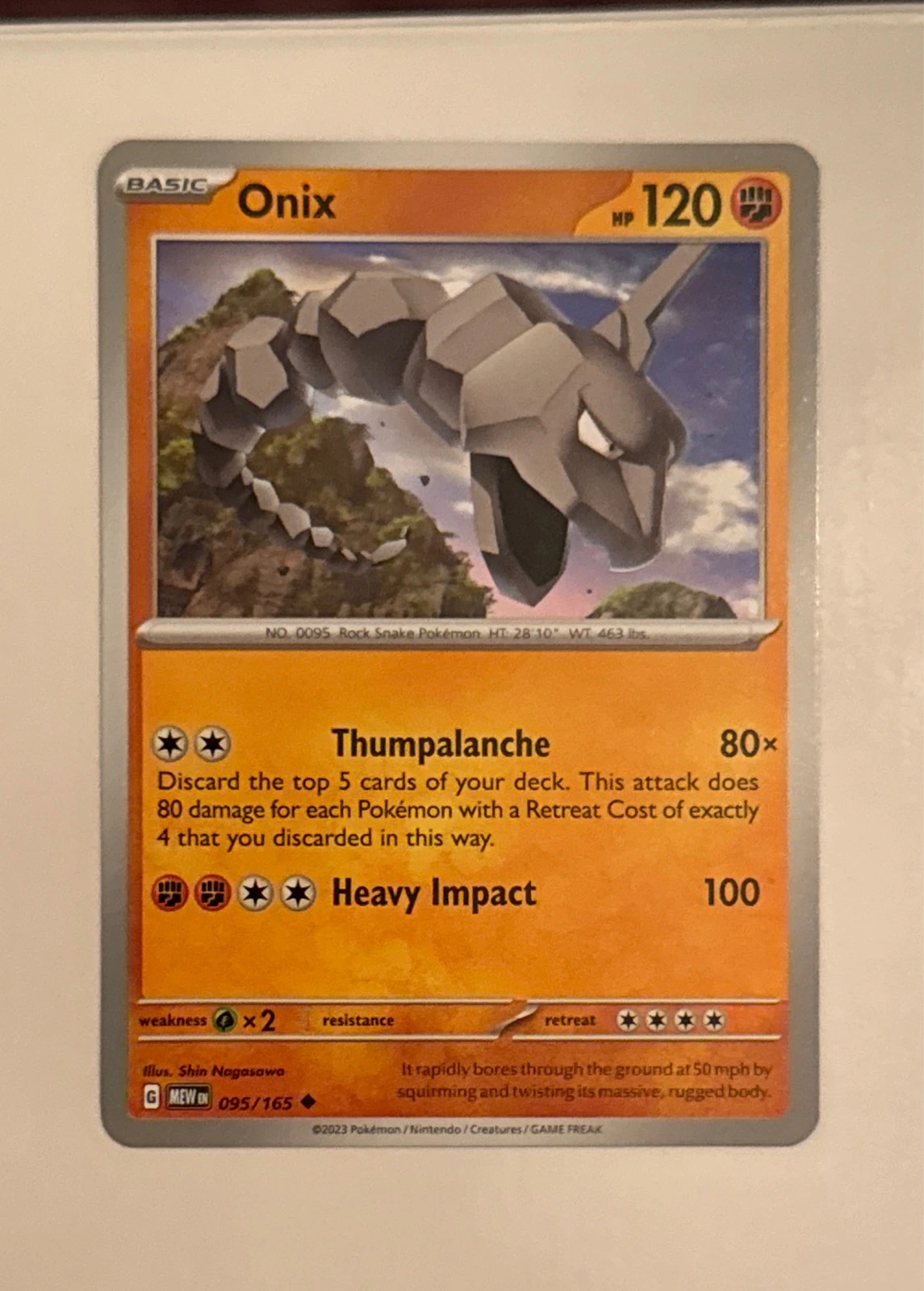 Onix - Pokémon 151 #095/165