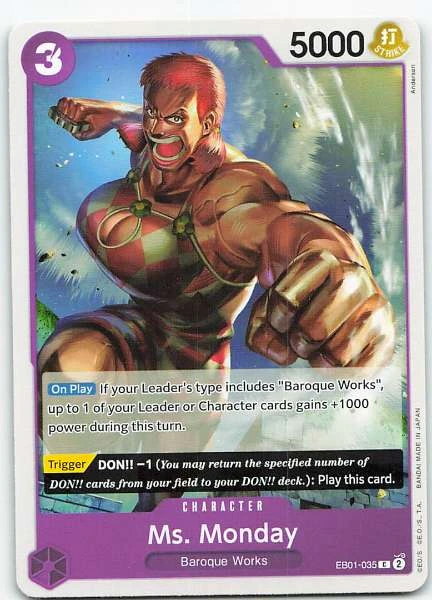 Ms. Monday - Memorial Collection #EB01-035