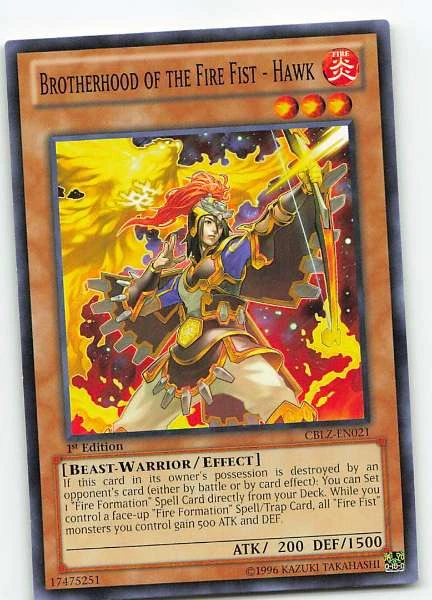 Brotherhood of the Fire Fist - Hawk #CBLZ-EN021