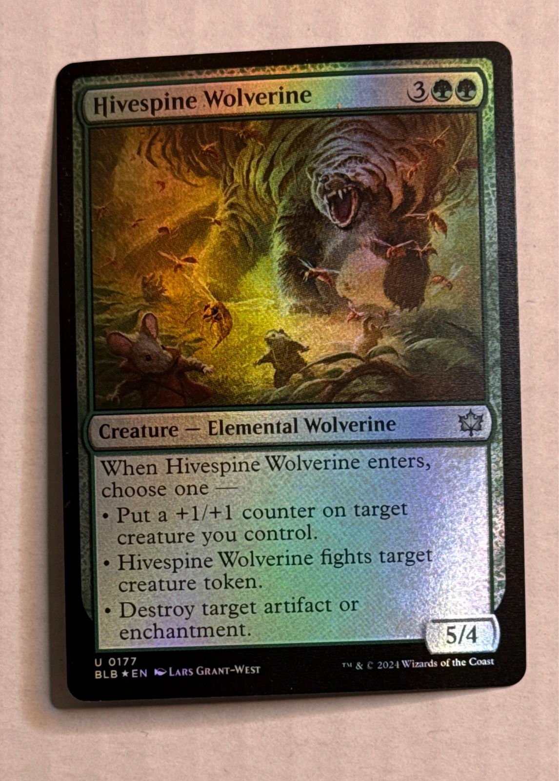 Hivespine Wolverine - Bloomburrow #0177