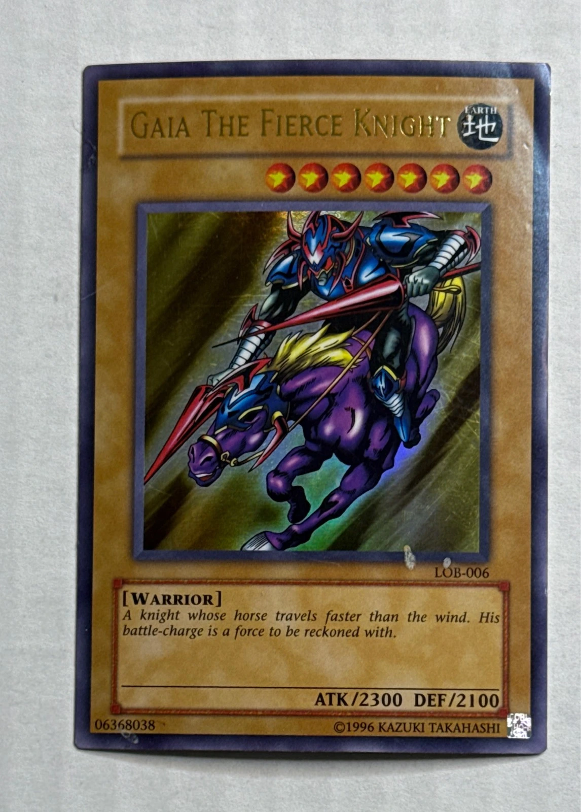 Gaia The Fierce Knight - Legend of Blue Eyes White Dragon #LOB-006