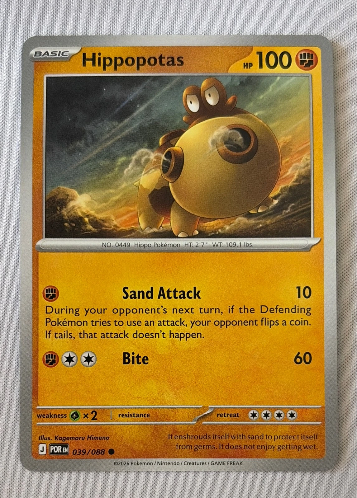 Hippopotas - Pokémon TCG: Scarlet & Violet—Prismatic Evolutions #039/088