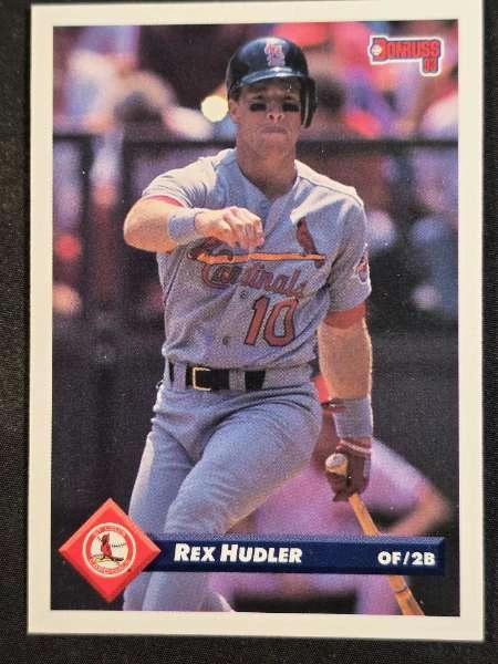 Rex Hudler - 1993 Donruss, 1996 Upper Deck Collector's Choice, 1996 Leaf Signature Series #96