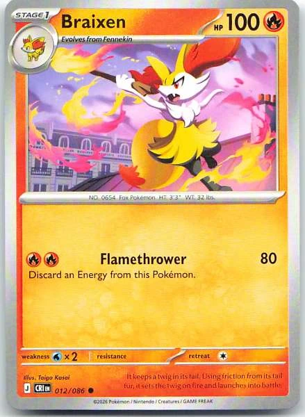 Braixen - Chaos Rising #012/086