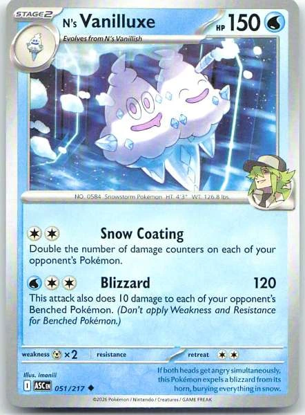 N's Vanilluxe - Ascended Heroes #051/217