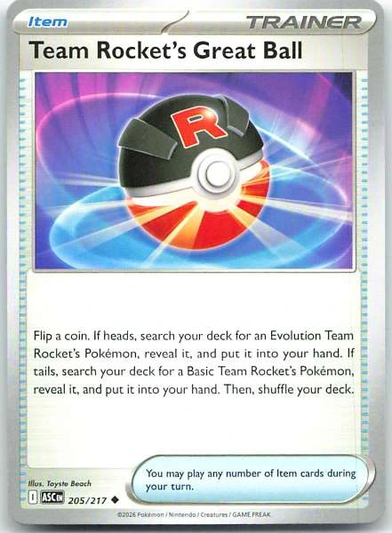 Team Rocket's Great Ball - Ascended Heroes #205/217