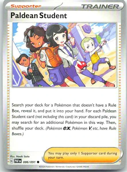 Paldean Student - Paldean Fates #086/091