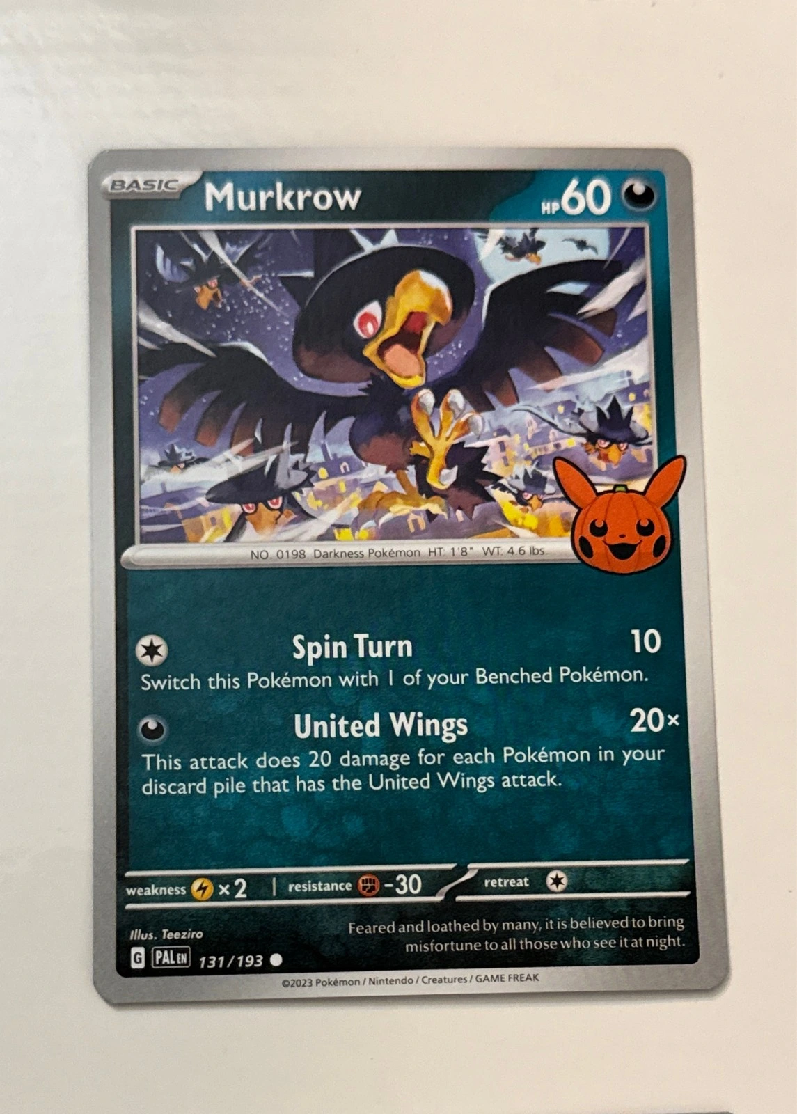 Murkrow - Scarlet & Violet Paldea Evolved #131/193