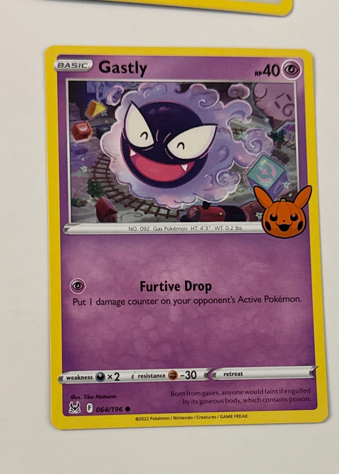 Gastly - Pokémon Trading Card Game: Trick or Trade BOOster Bundle #064/196