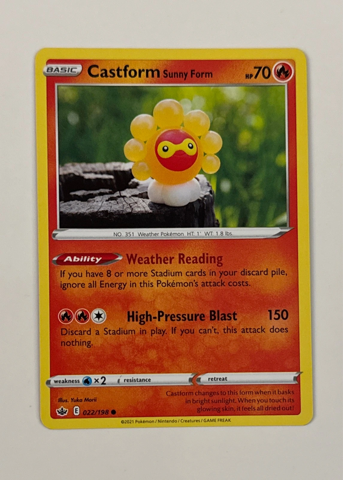 Castform Sunny Form - Evolving Skies #022/198