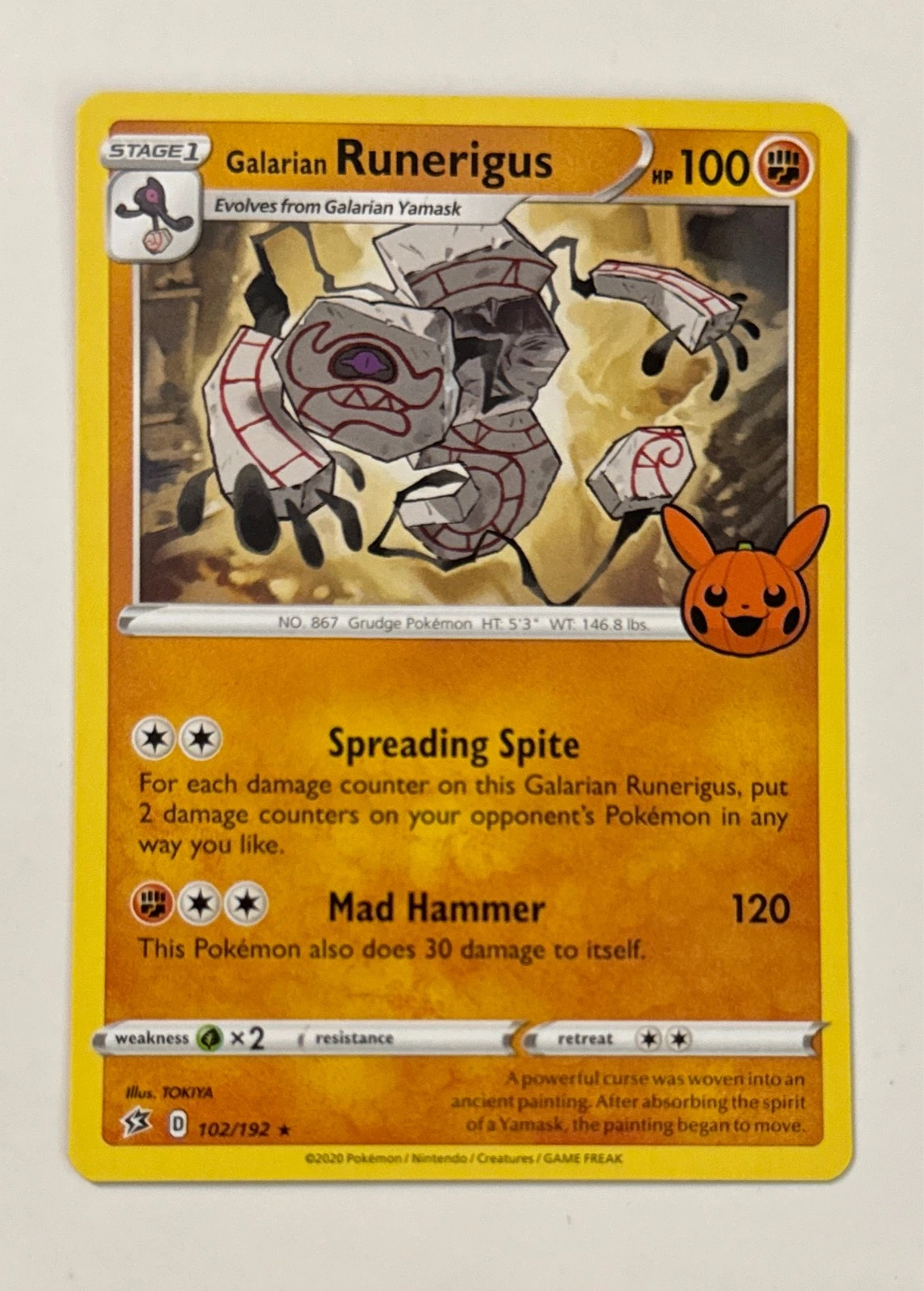 Galarian Runerigus - Pokémon Trick or Trade BOOster Bundle #102/192