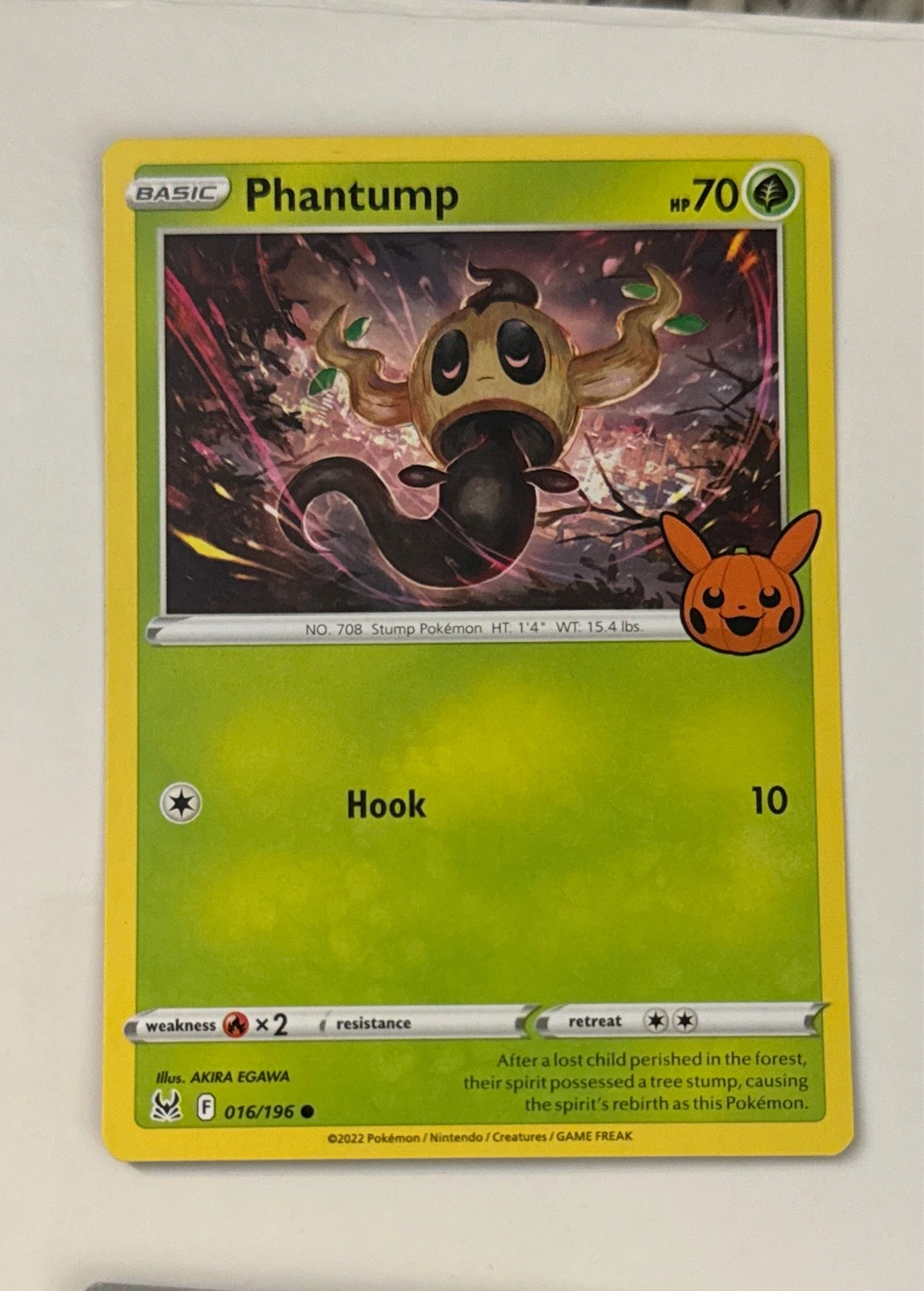 Phantump - Pokémon Trading Card Game Halloween BOOster Bundle #016/196