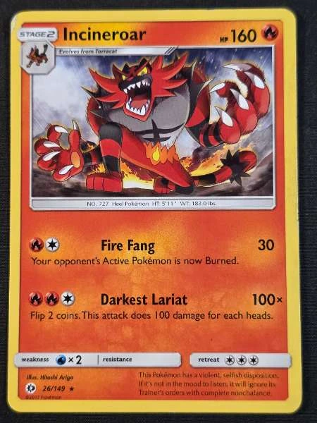 Incineroar - Sun & Moon #26/149
