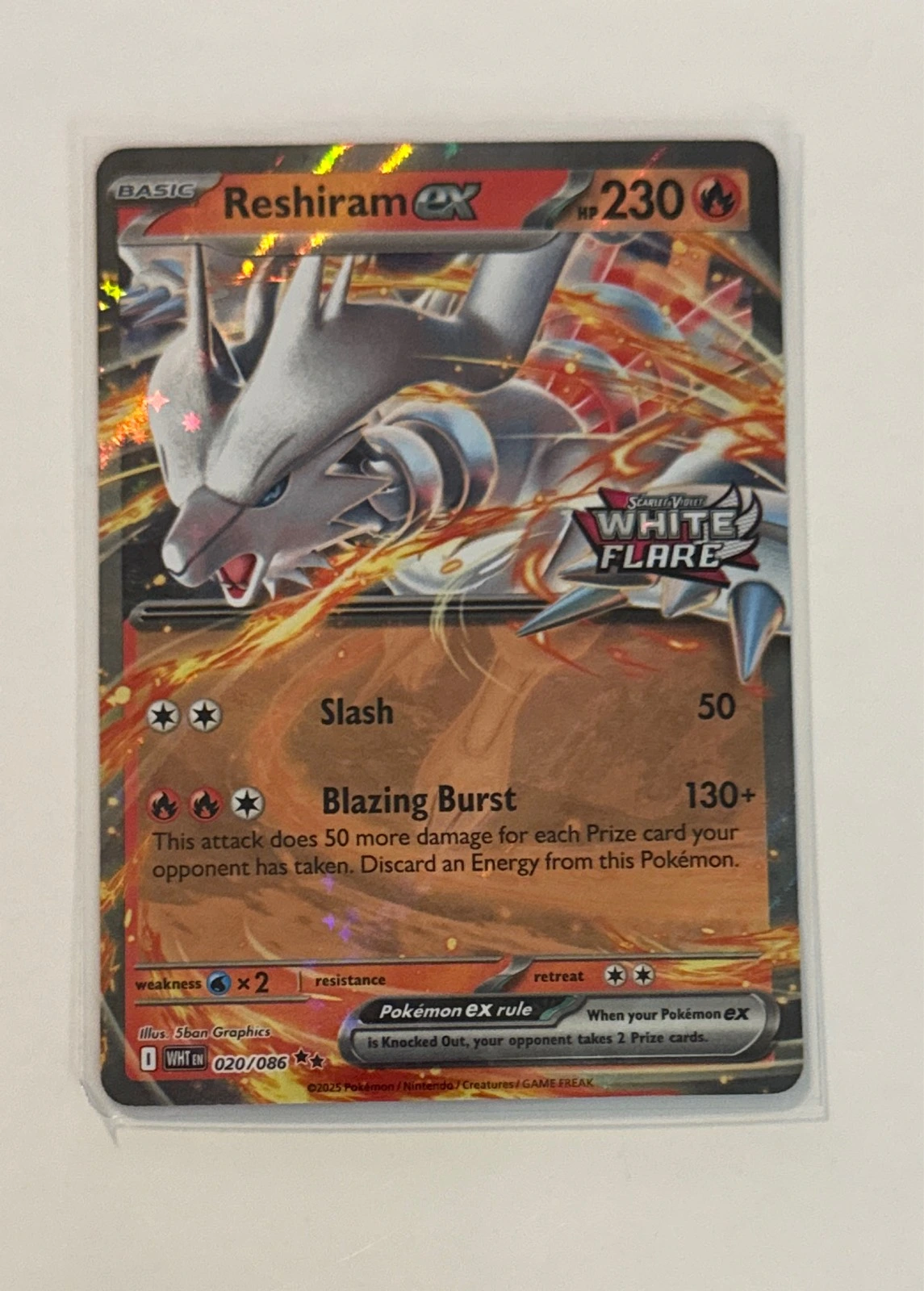 Reshiram ex - White Flare #020/086