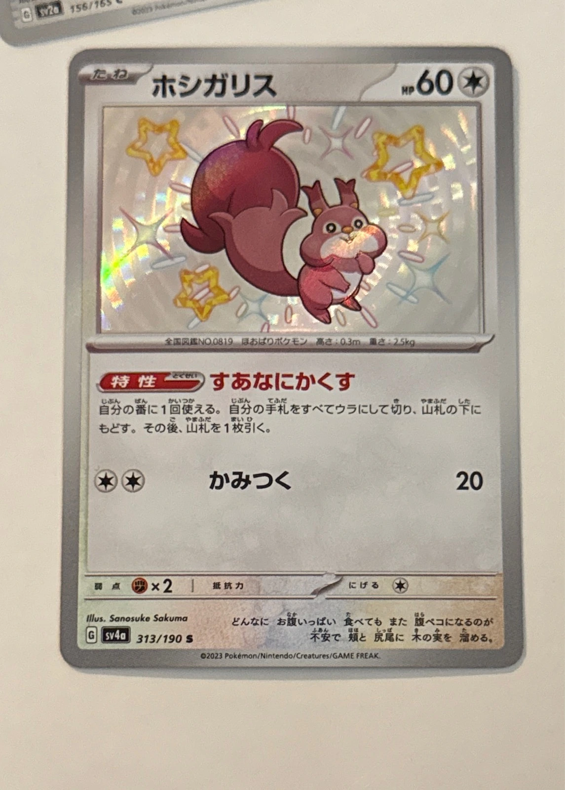 Skwovet - Shiny Treasure ex #313/190