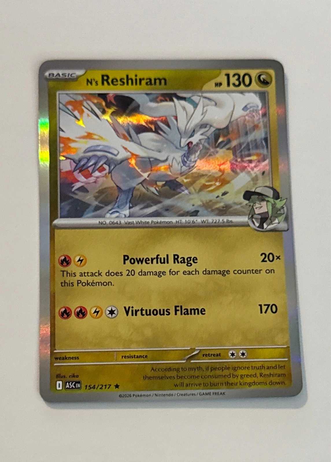 N's Reshiram - Ascension #154/217
