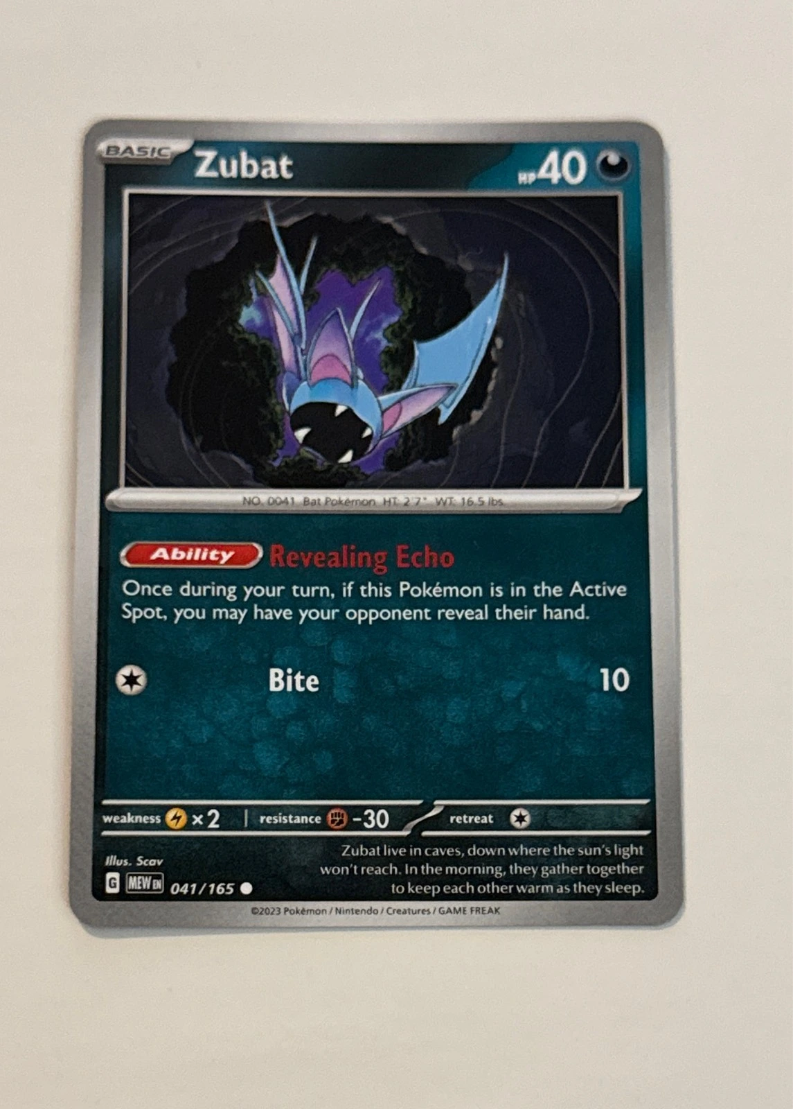 Zubat - Pokémon 151 #041/165