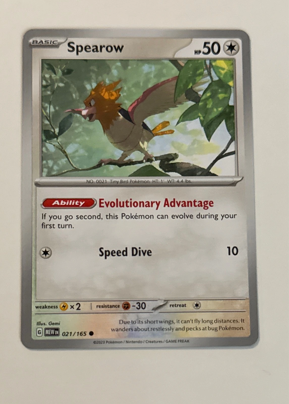Spearow - Pokémon 151 #021/165