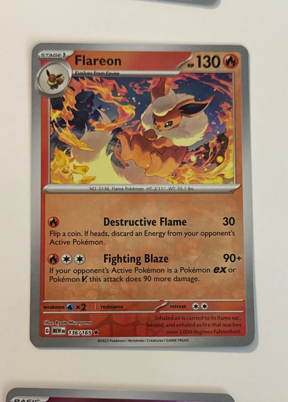 Flareon - Pokémon 151 #136/165