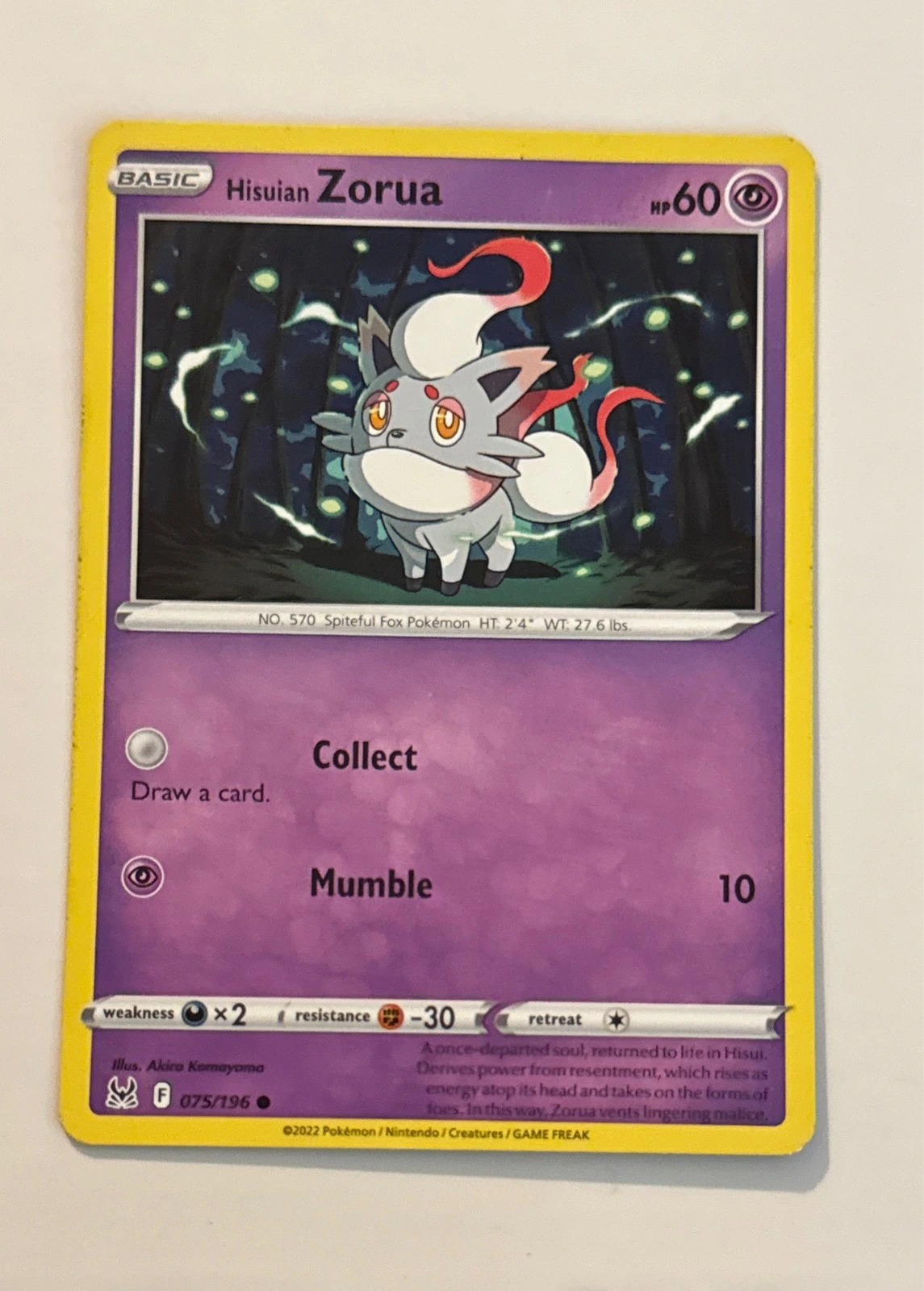 Hisuian Zorua - Lost Origin #075/196